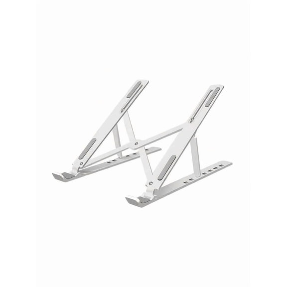 One-Piece Adjustable Laptop Stand - Portable Foldable Cooling Base, 10-Level Height Adjustment, Durable ABS Material for All Laptops & Tablets