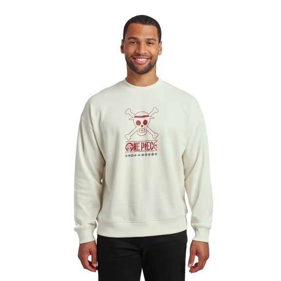 One Piece (Animated Series) Straw Hat Crew Men’s Oversized Crew Neck Sweatshirt  Xl