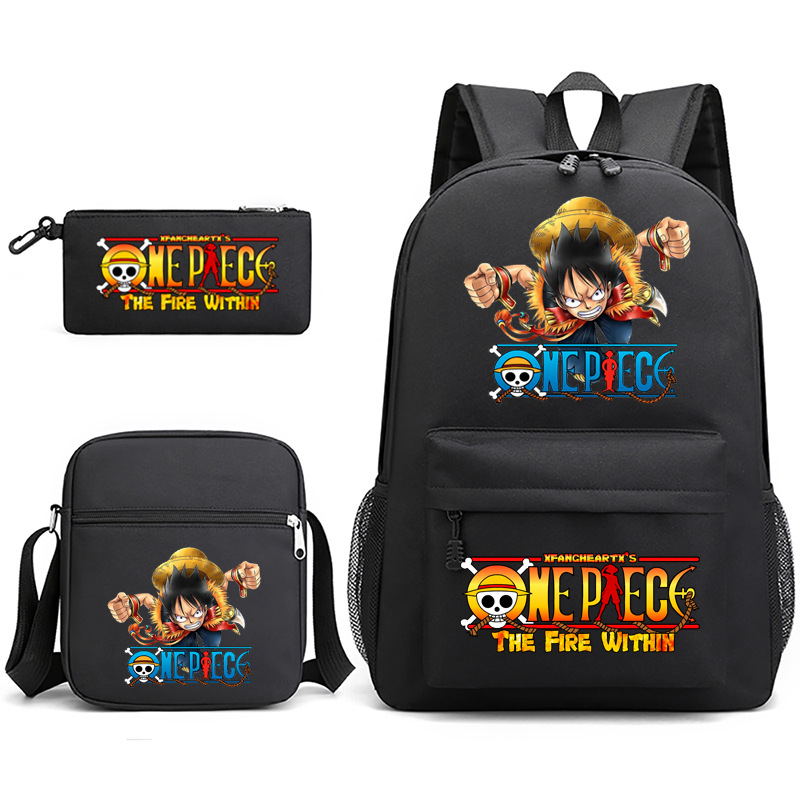 One Piece Anime Backpacks Sets, Cartoon Animal Laptop Backpack Daypack