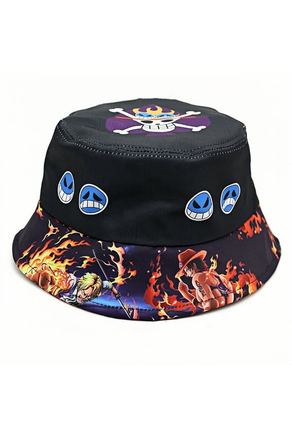 One Piece Anime Cartoon Bucket Hat - UV Protection Unisex Summer Hat, Outdoor Festival Must