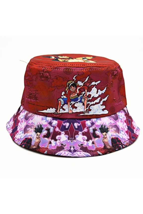 One Piece Anime Cartoon Bucket Hat - UV Protection Unisex Summer Hat, Outdoor Festival Must