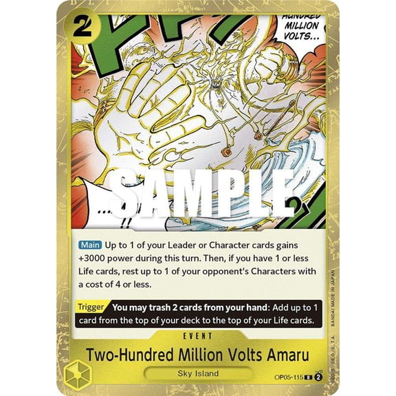One Piece Awakening of the New Era Rare Two-Hundred Million Volts Amaru OP05-115
