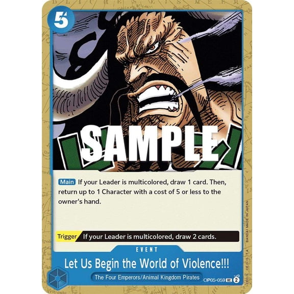 One Piece Awakening of the New Era Uncommon Let Us Begin the World of Violence!! OP05-059