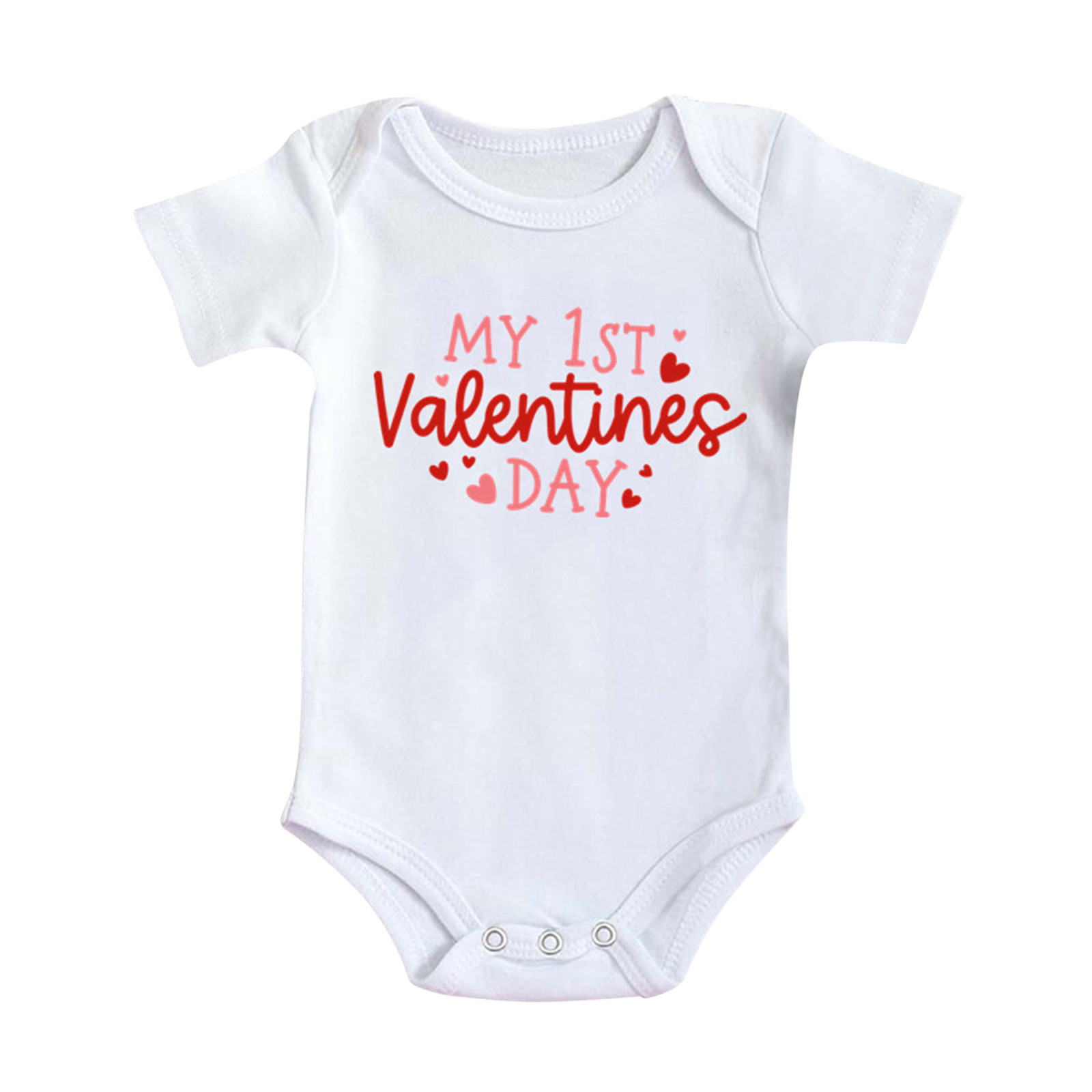 One Piece Baby Clothes Boys Girls Short Sleeve Valentine's Day Letter ...