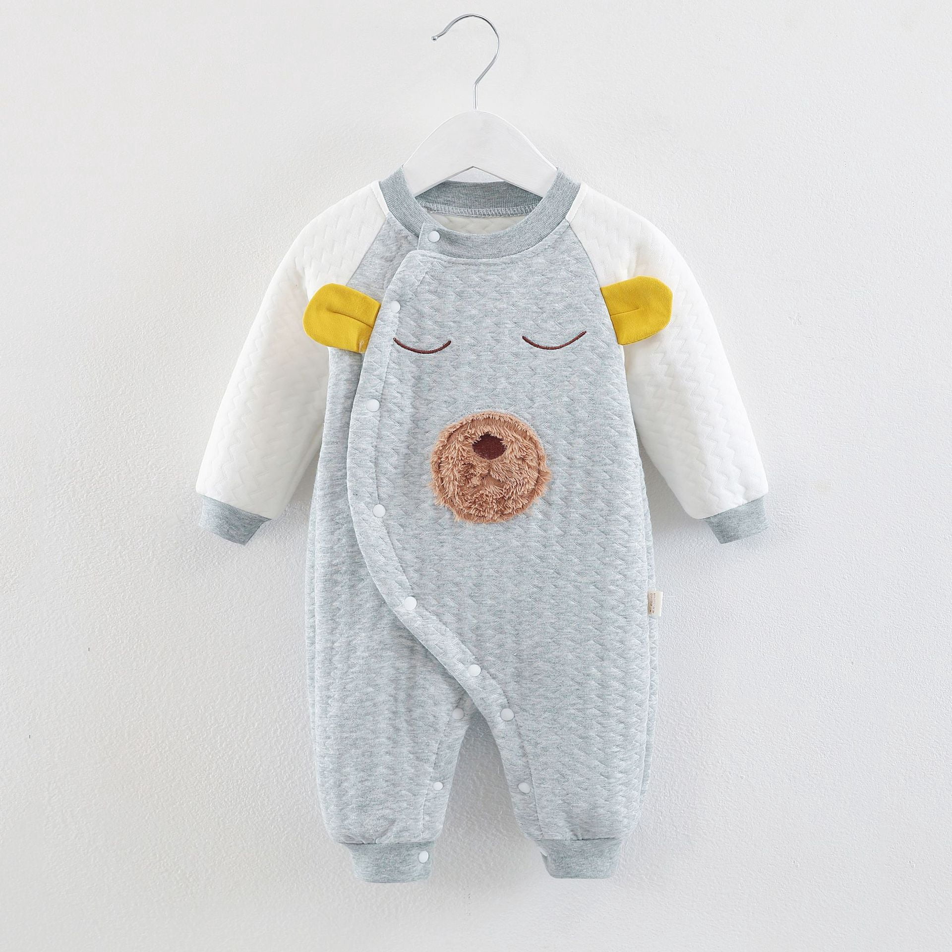 One Piece Baby Clothing Baby Sleeping Bag Cotton Triple Warm Clothes Baby Wearable Blanket Thickening Climbing Clothes Jumpsuit