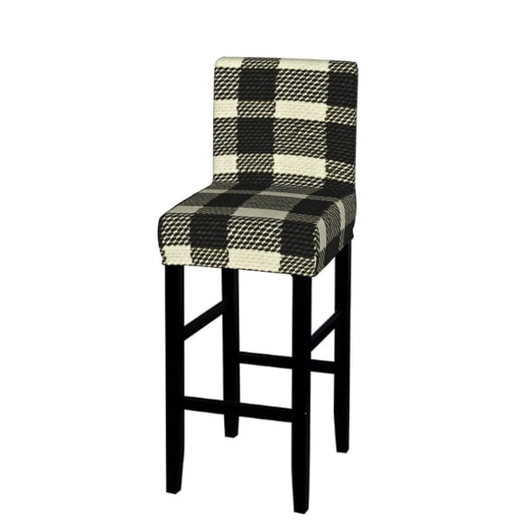 One Piece Bar Chair Stool Cover Is Soft And Comfortable Wrinkle Resistant Wear And Tear Resistant Stitched In Elastic Hem For Daily Use Olive Houndstooth Buffalo Plaid Tartan Check Scotland_3