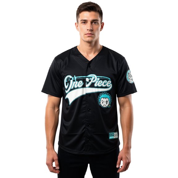 One Piece Baseball Jersey Men's Zoro Short Sleeve Button Up Shirt