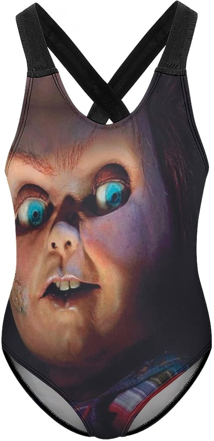 ACSUSS Women's Mermaid Print One Piece Swimsuit - Low Back Bathing Suit