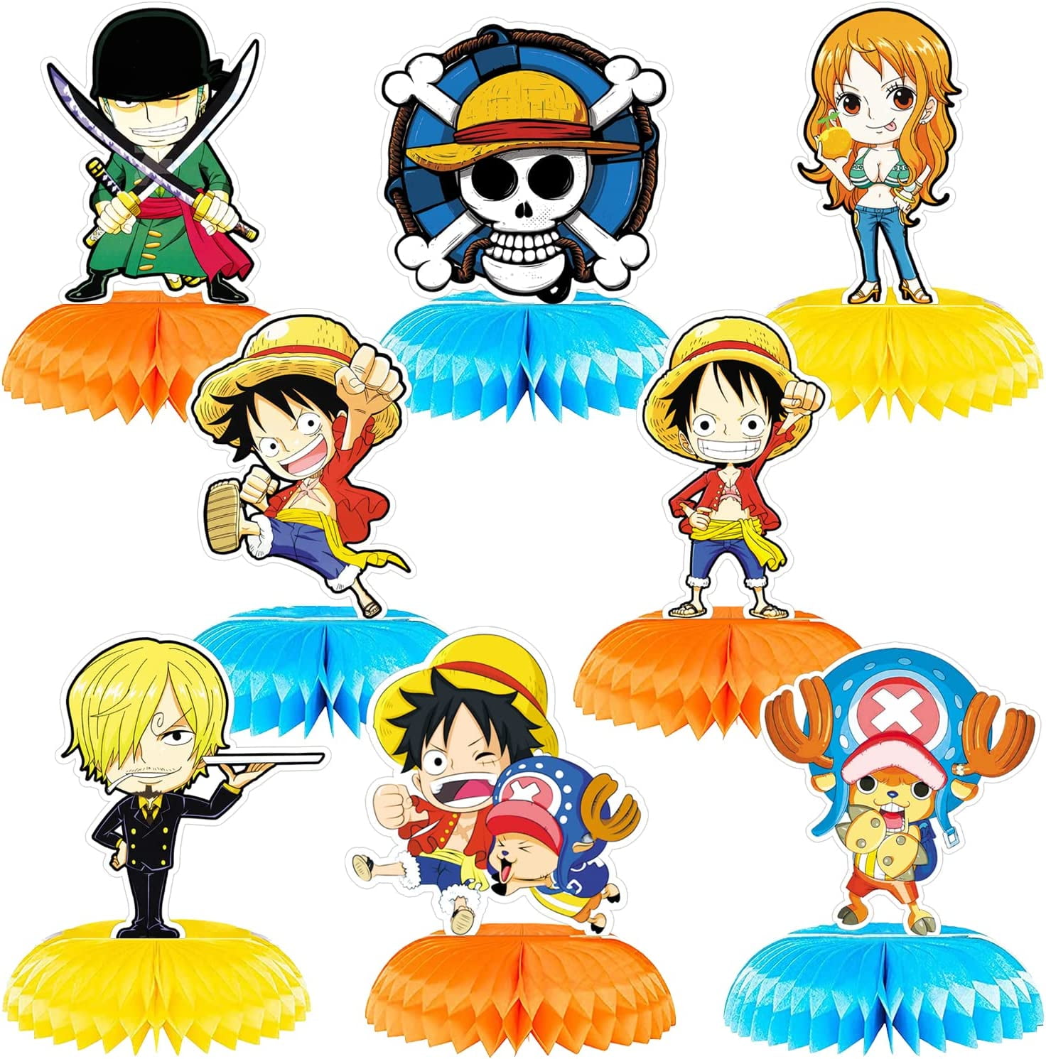 One Piece Birthday Party Centerpieces 3D Table Decorations