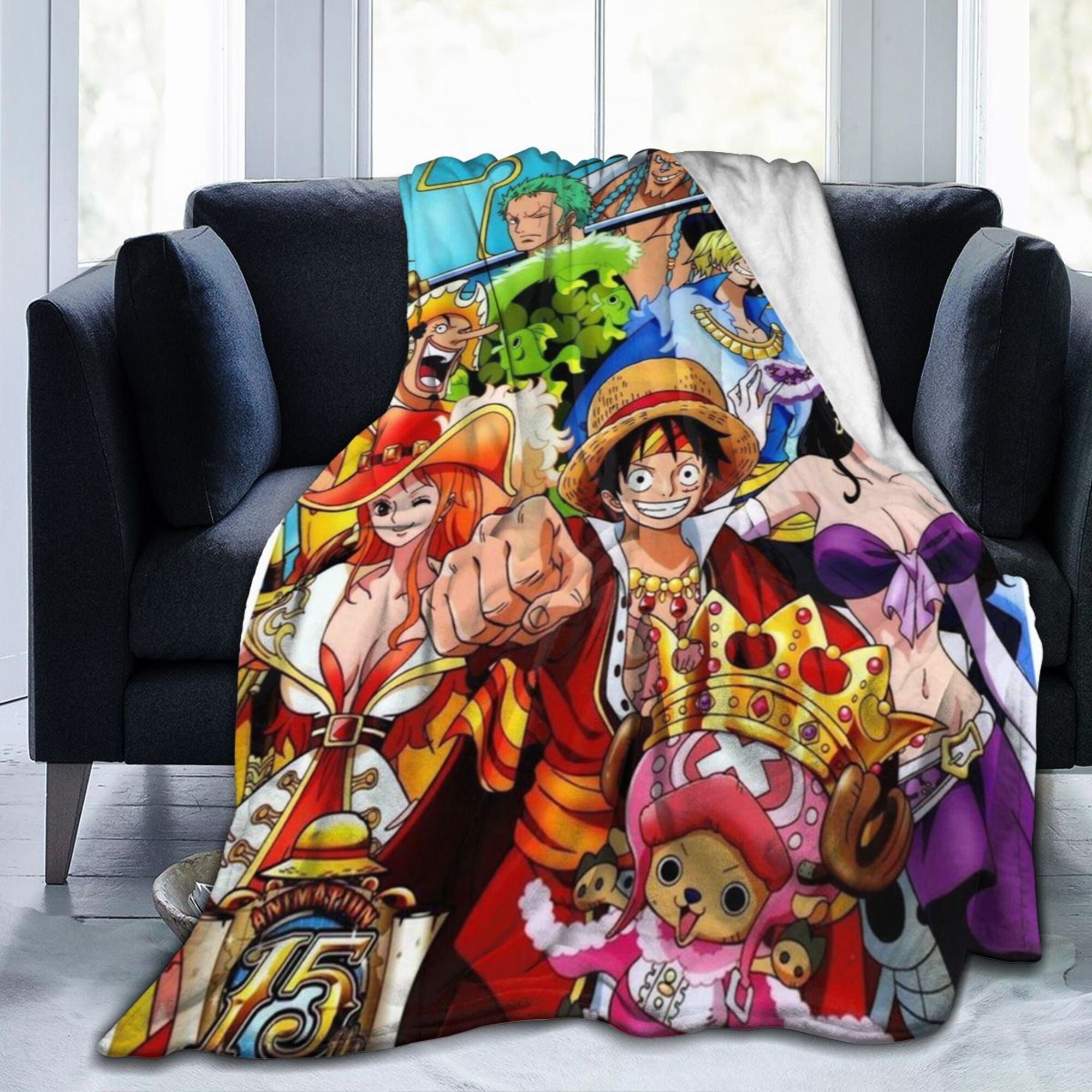 One Piece Blanket Monkey D Luffy Roronoa Zoro Vinsmoke Sanji Shanks 