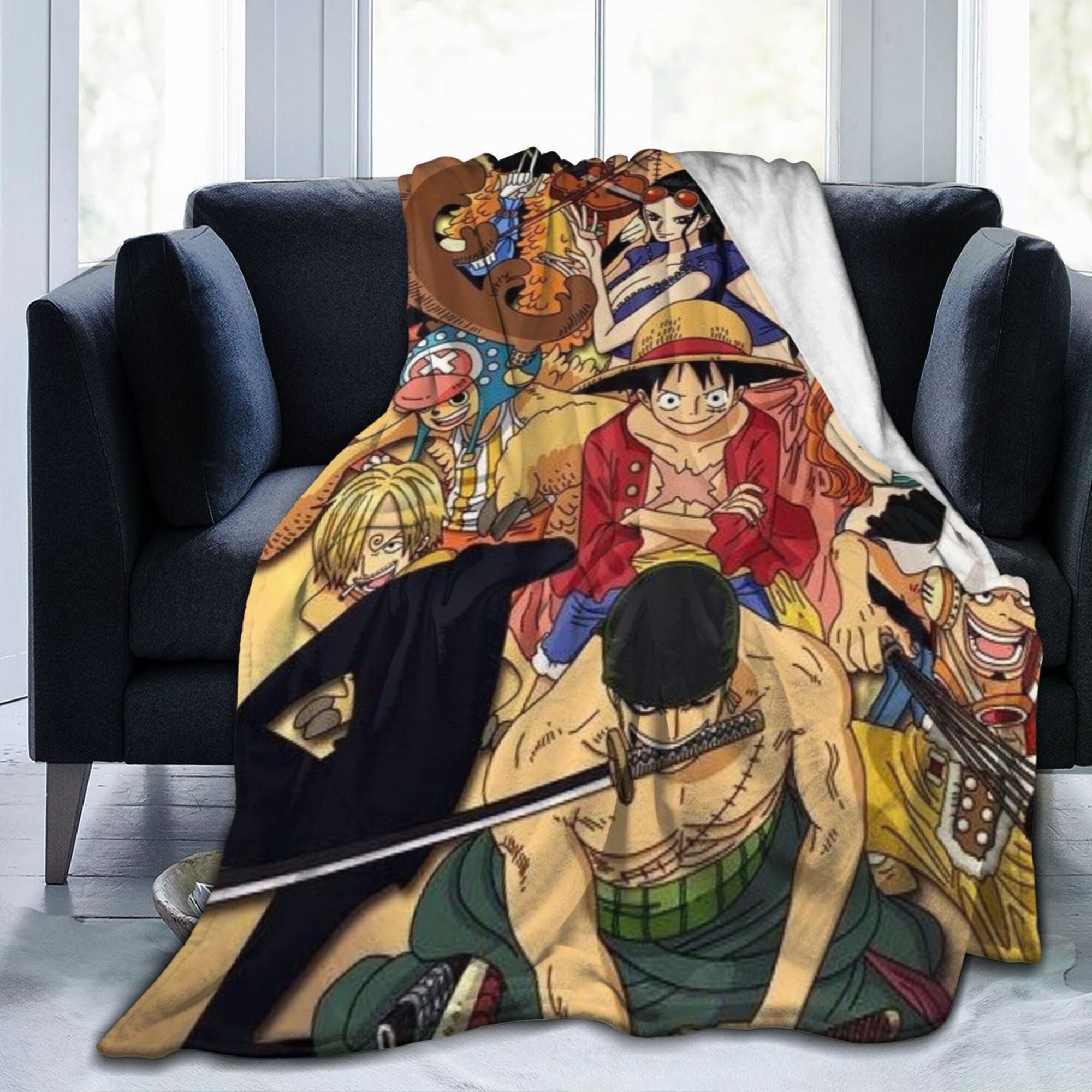 One Piece Blanket Monkey D Luffy Roronoa Zoro Vinsmoke Sanji Shanks Sabo Boa  Hancock Nico·Robin Edward NewgateEdward Newgate Throw Bedding Room Decor  Flannel Blankets for Bed Sofa 40