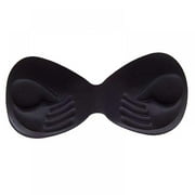 One-Piece Bra Pads Inserts Removeable Bra Pads Inserts Push up for Sport Bra and Bikini Tops Black