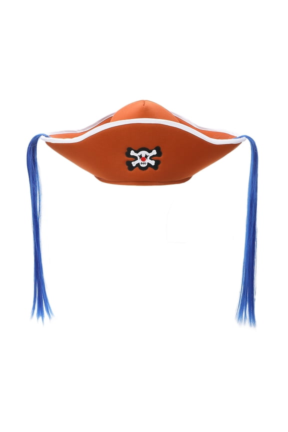 One Piece Buggy Cosplay Hat With Hair
