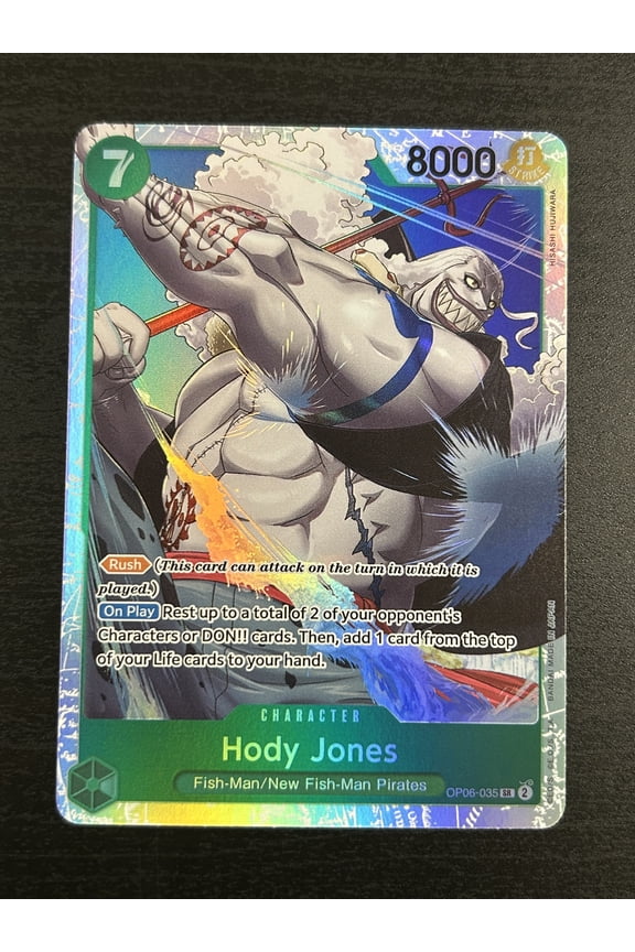 One Piece Card Game 2024 Bandai Hody Jones Holo Lightly Played Card