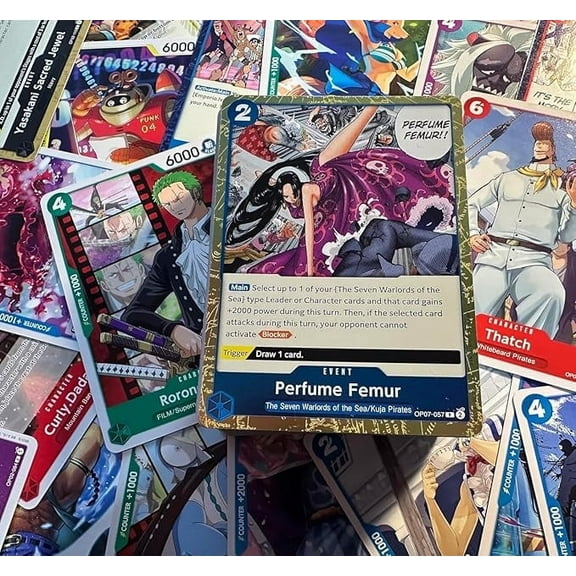 One Piece Cards, 50 Card Lot Includes 5 Foils, One Piece Card Game Booster Box w/hardtochooseone Logo
