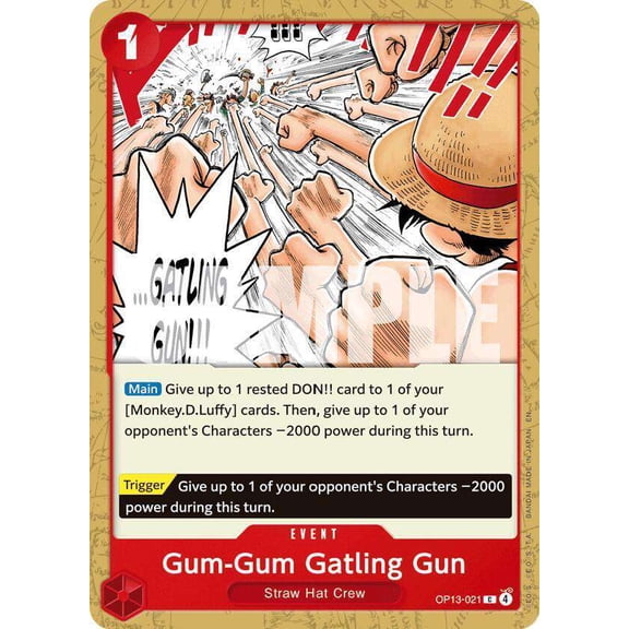 One Piece Carrying On His Will Common Gum-Gum Gatling Gun OP13-021