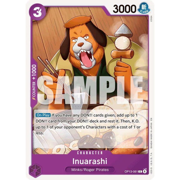 One Piece Carrying On His Will Common Inuarashi OP13-061