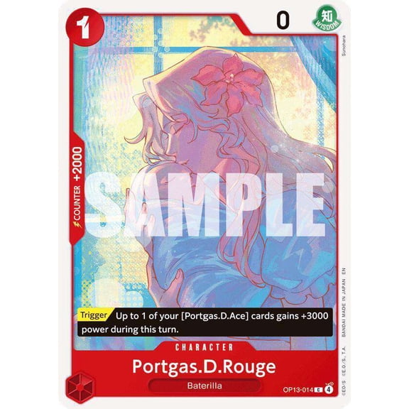 One Piece Carrying On His Will Common Portgas.D.Rouge OP13-014