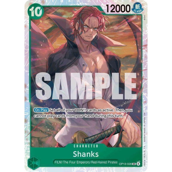 One Piece Carrying On His Will Super Rare Shanks OP13-028