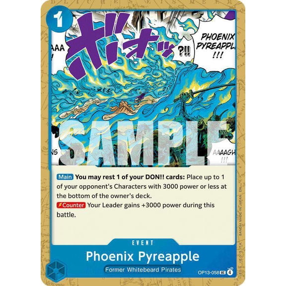One Piece Carrying On His Will Uncommon Phoenix Pyreapple OP13-058