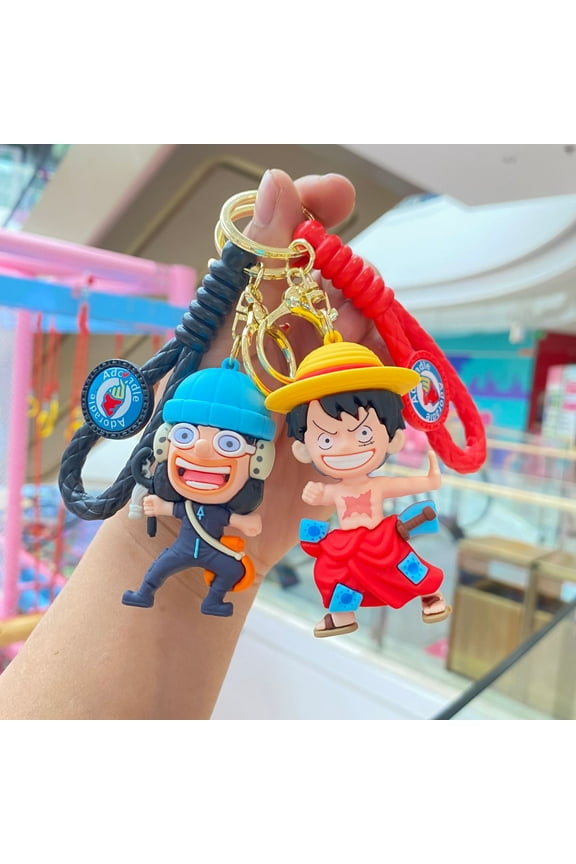 One Piece Cartoon Keychains, Anime cute Keychain, Backpack Key Key Chain Accessories Wristlet chain Car Charms