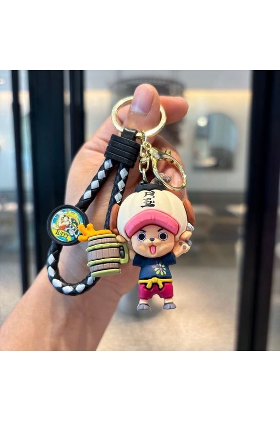 One Piece Cartoon Keychains For Girls Boys, Cute Pendant Keychains Accessories, Key ring Purse Backpack, Key Accessories Wristlet