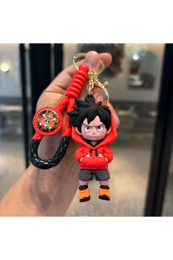One Piece Cartoon Keychains For Girls Boys, Cute Pendant Keychains Accessories, Key ring Purse Backpack, Key Accessories Wristlet