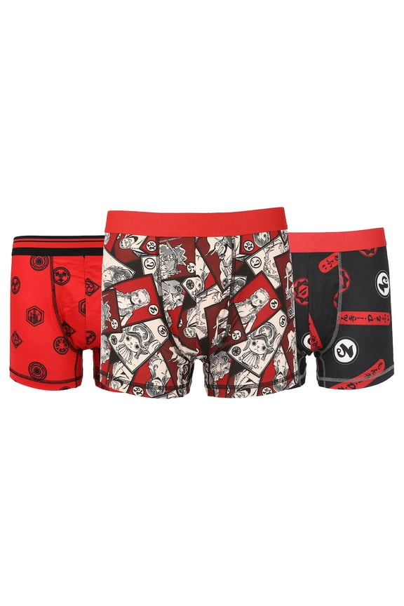 One Piece Character Sketches Men's 3-Pack Boxer Briefs -Large