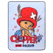One Piece Chopper Kids Throw Blanket, Soft Coral Fleece, Blue & Red, Netflix, 46 x 60