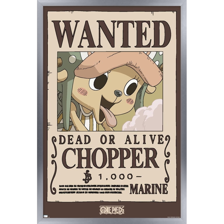 One Piece - Chopper Wanted Poster Wall Poster, 14.725