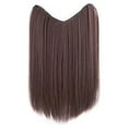 thumbnail image 1 of One Piece Clip-In Hair Extension - 20" Straight Synthetic Hairpiece for Women, Natural Black, 1 of 6
