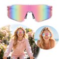 thumbnail image 1 of One Piece Cycling Sunglasses Sports Sunglasses for Men Women UV400 Photochromic Polarized Safety Glasses,F, 1 of 5