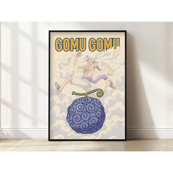 One Piece Devil Fruit Poster – Gomu Gomu No Mi, Luffy Gear 5 8x12 UNFRAMED