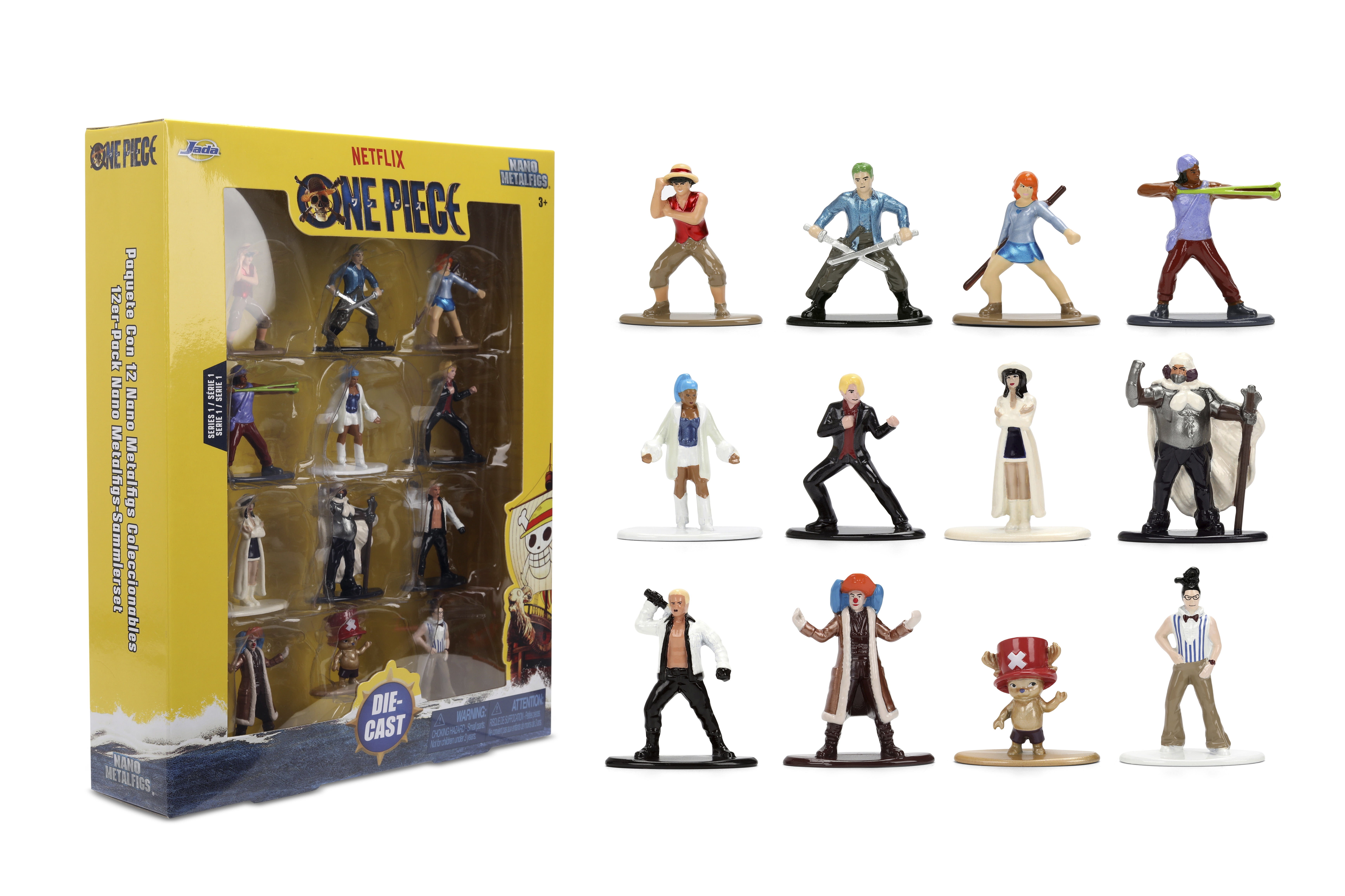 One Piece Netflix Nano Metalfigs 12-Pack Die-cast Figures Set Series 1 by Jada Toys