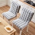 thumbnail image 1 of One-Piece Dining Chair Cushion Faux Rabbit Fur Kitchen Chair Pads Fluffy Plush Office Chair Seat Cushion Non-Slip Lounge Chair Slipcovers Furniture Protector, 1 of 5