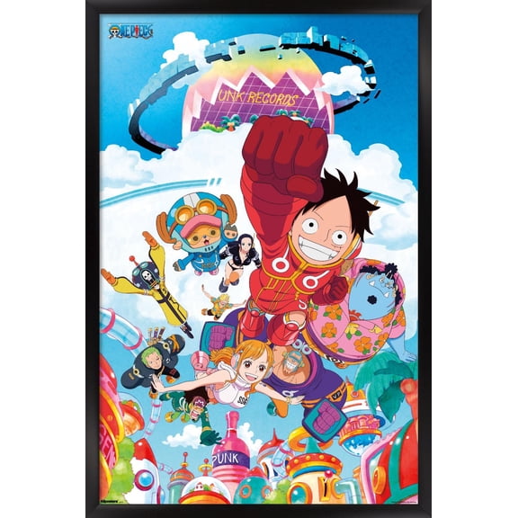 One Piece: Egghead Arc - Future Island Group Wall Poster, 22.375" x 34" Framed