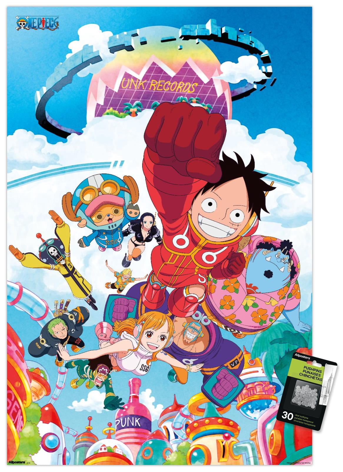 One Piece: Egghead Arc - Future Island Group Wall Poster with Push Pins ...