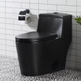 thumbnail image 1 of One Piece Elongated Toilet for Bathroom, Soft Closing Seat Include, High Efficiency 1.28 GPF, 12'' Rough-In, Matte Black, 1 of 8