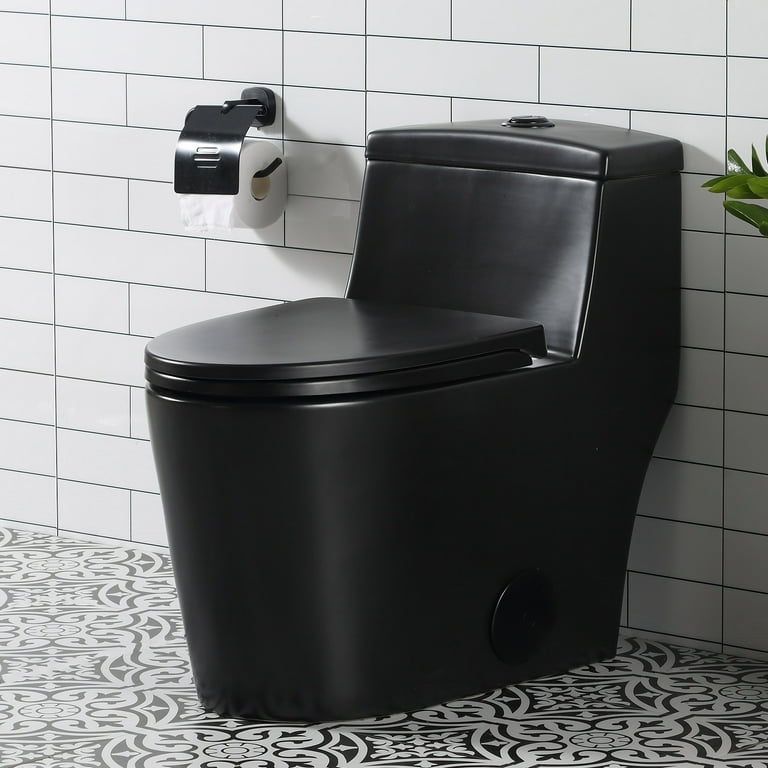 1-Piece 1.28 GPF Dual Flush High Efficiency Elongated Toilet in White, Seat Included 1-Piece 1.28 GPF Dual Flush High Efficiency Elongated Toilet in White, Seat Included