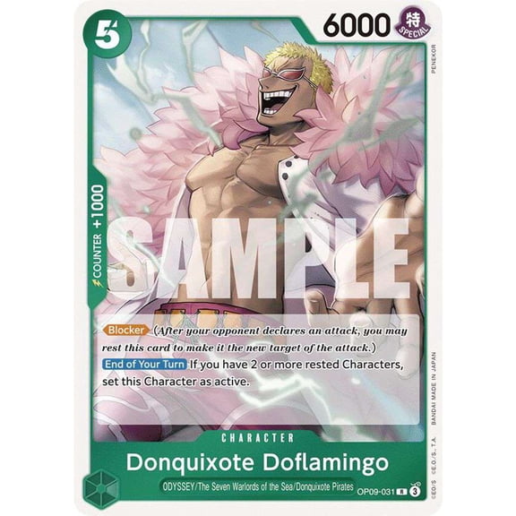 One Piece Emperors in the New World Rare Donquixote Doflamingo OP09-031
