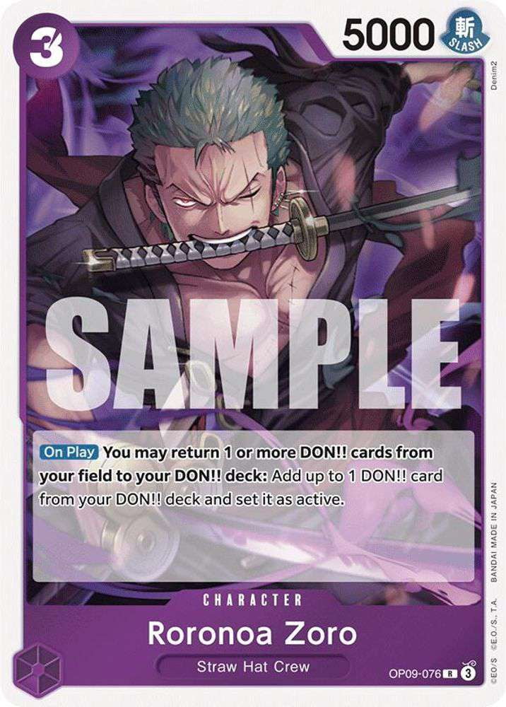 One Piece Emperors in the New World Rare Roronoa Zoro OP09