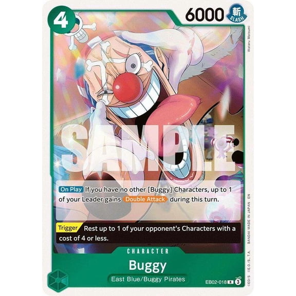 One Piece Extra Booster: Anime 25th Collection Rare Buggy EB02-018