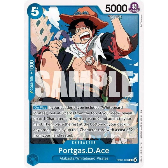 One Piece Extra Booster: Anime 25th Collection Rare Portgas.D.Ace EB02-028