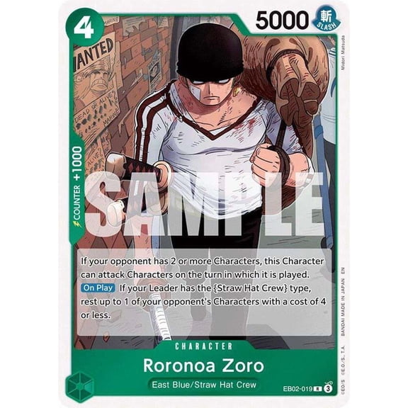 One Piece Extra Booster: Anime 25th Collection Rare Roronoa Zoro EB02-019