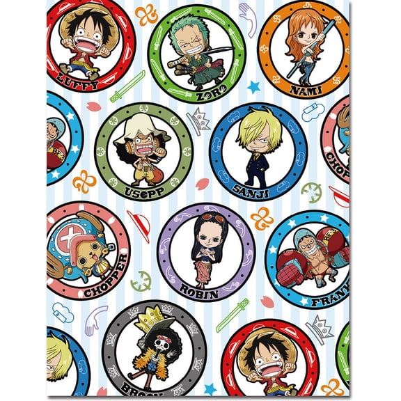 One Piece - Fi Arc SD Badges Sublimation Throw Blanket