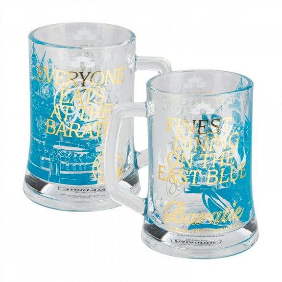 Paladone One Piece Baratie Glass Stein with Handle 500ml, Officially Licensed Netflix Anime Pop Culture Merchandise for Fans