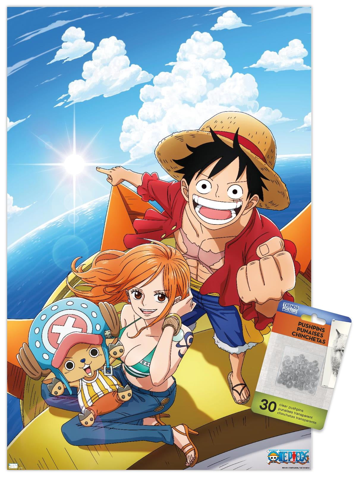 One Piece: Fishman Island - Luffy, Nami, Tony Tony Chopper Wall Poster,  14.725
