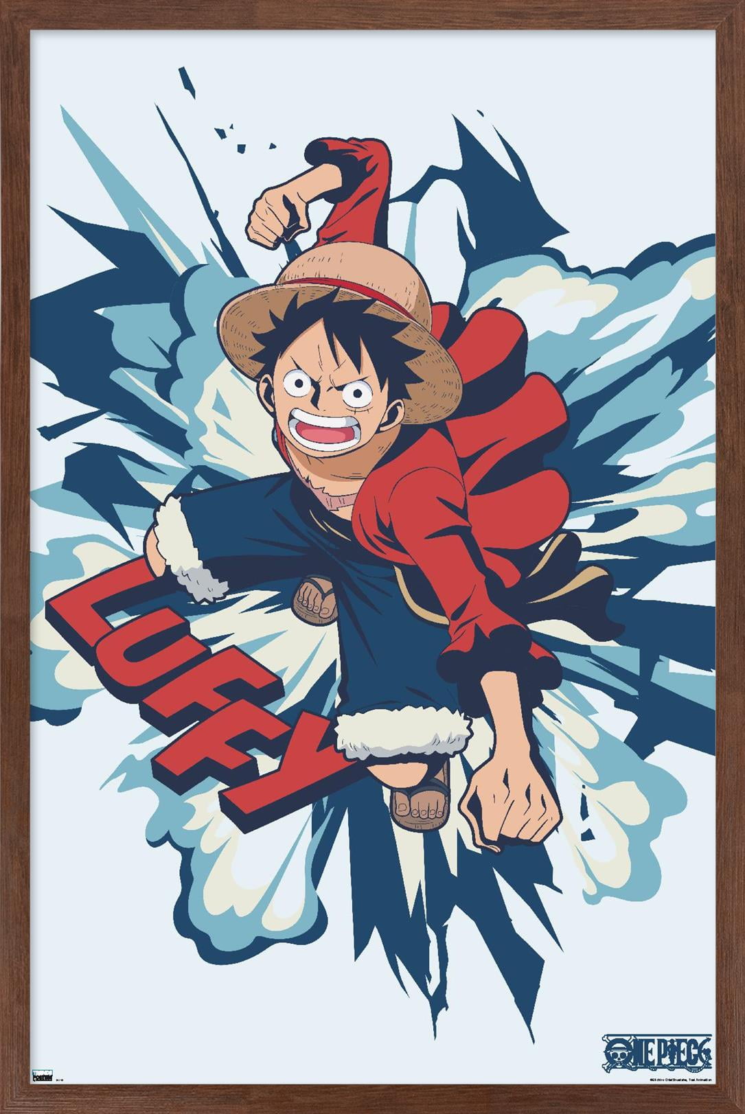 One Piece: Fishman Island - Luffy Punch Wall Poster with Push Pins