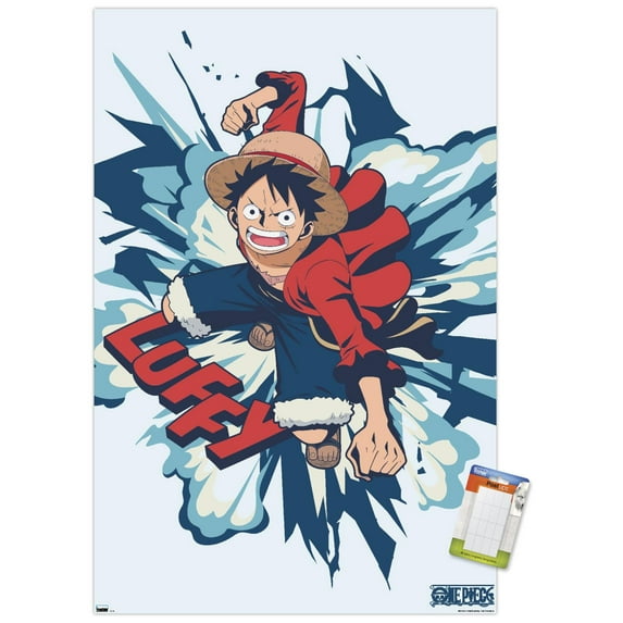 One Piece: Fishman Island - Luffy Punch Wall Poster, 22.375" x 34"