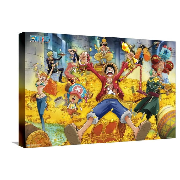 One Piece: Fishman Island - Treasure Canvas Wall Poster, 14.725" x 22.375"